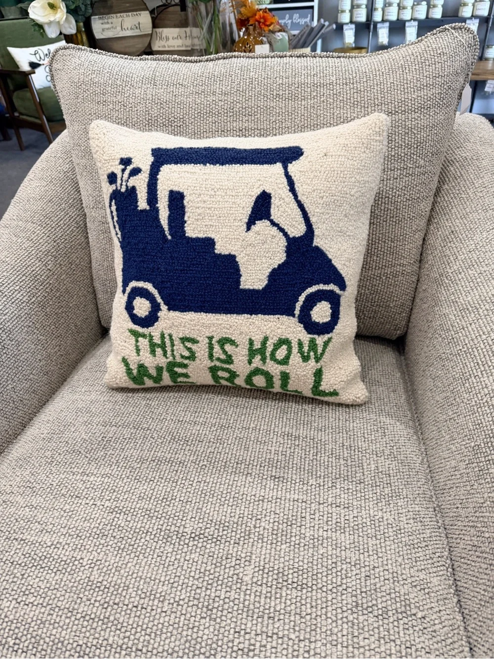 Two throw pillows